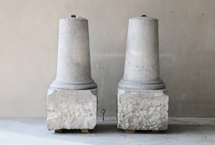 antieke set pedestals