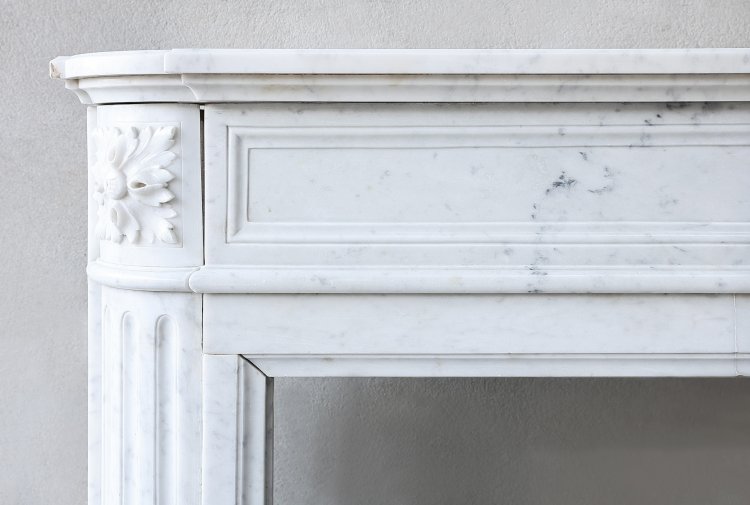 Louis XVI mantel carrara marmer